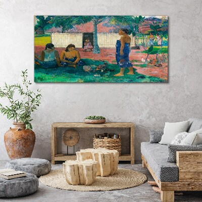 Relax in a tropical garden Canvas wall art