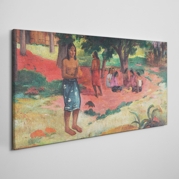 A Scene from Life in Hawaii Canvas wall art