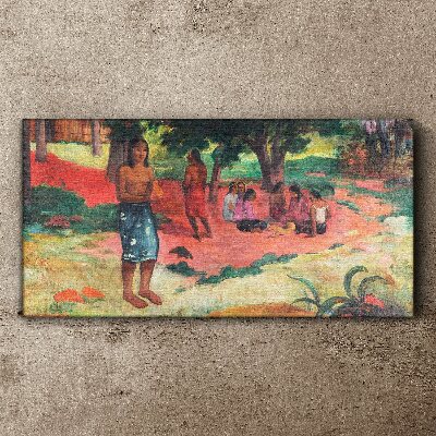 A Scene from Life in Hawaii Canvas wall art