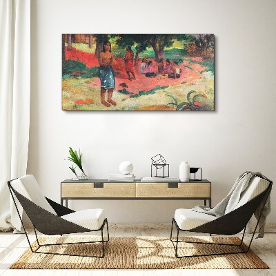 A Scene from Life in Hawaii Canvas wall art