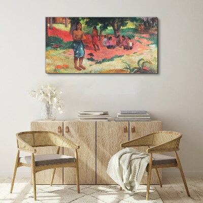 A Scene from Life in Hawaii Canvas wall art