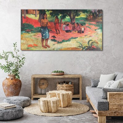 A Scene from Life in Hawaii Canvas wall art