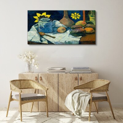 Still life with flower Canvas wall art