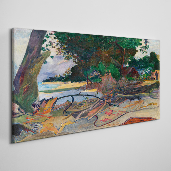 Tropical landscape with trees Print on canvas