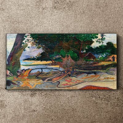 Tropical landscape with trees Print on canvas