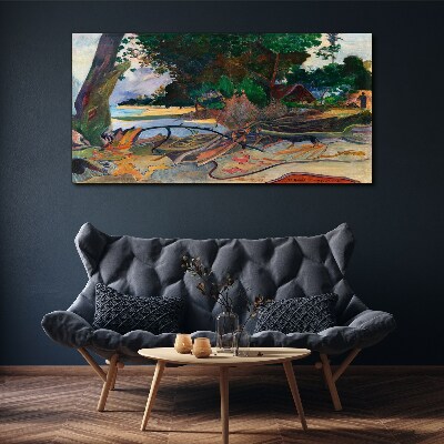 Tropical landscape with trees Print on canvas