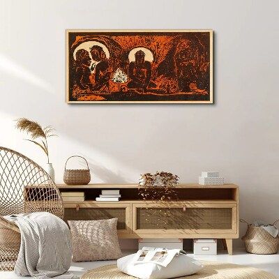 Meeting in the moonlight Canvas wall art