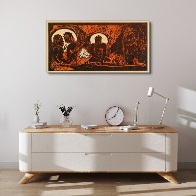 Meeting in the moonlight Canvas wall art