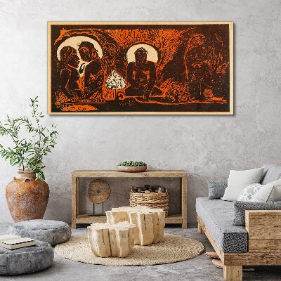 Meeting in the moonlight Canvas wall art