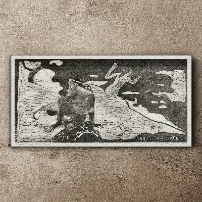 A figure against a background of abstract shapes Print on canvas