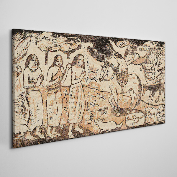 Historical scene against the backdrop of nature Canvas wall art