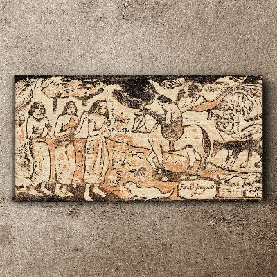 Historical scene against the backdrop of nature Canvas wall art