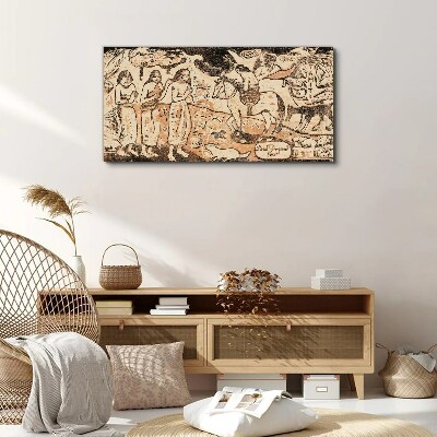 Historical scene against the backdrop of nature Canvas wall art