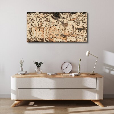 Historical scene against the backdrop of nature Canvas wall art