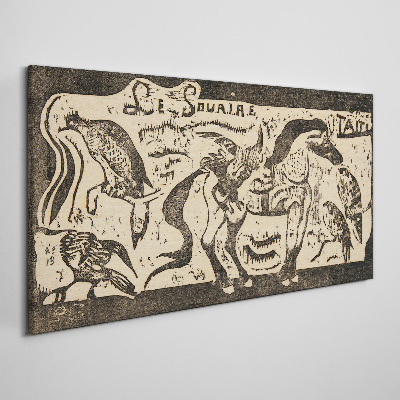 Animals in motion Canvas wall art
