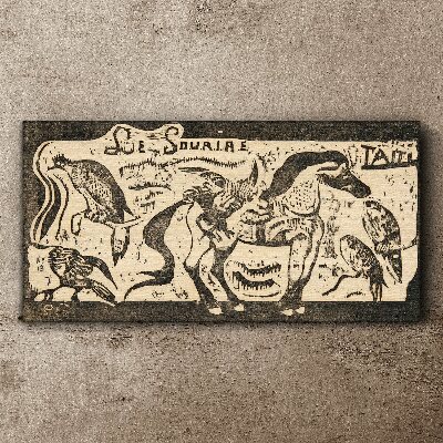 Animals in motion Canvas wall art