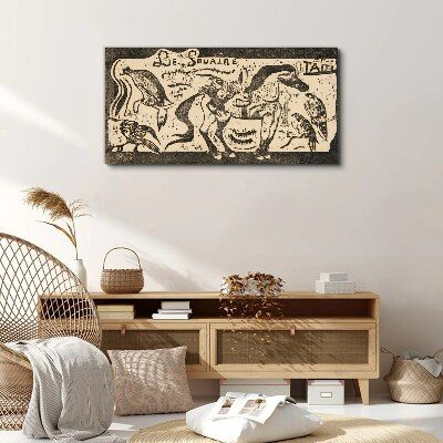 Animals in motion Canvas wall art