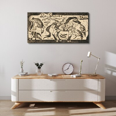 Animals in motion Canvas wall art
