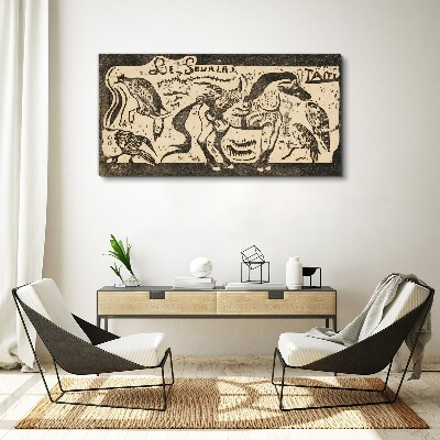Animals in motion Canvas wall art