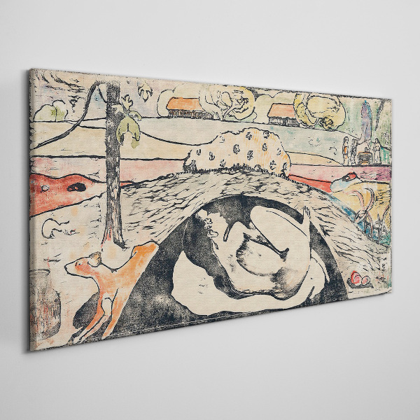 A scene from a rural landscape Canvas wall art