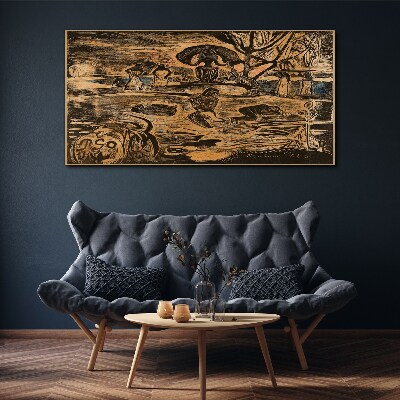 Summer afternoon at the lake Canvas wall art