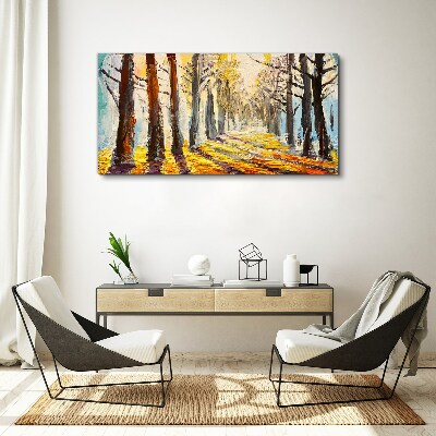 Autumn tree alley Print on canvas