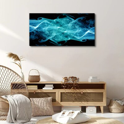 A wave of blue smoke Canvas wall art
