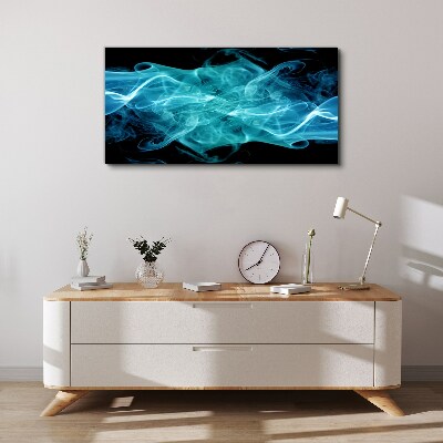 A wave of blue smoke Canvas wall art