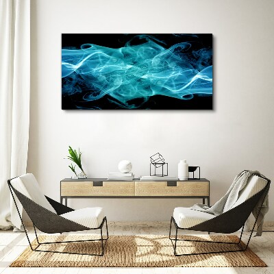 A wave of blue smoke Canvas wall art