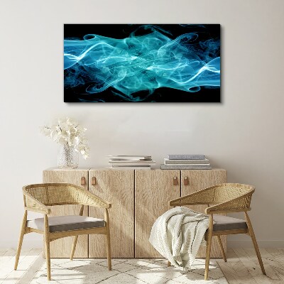 A wave of blue smoke Canvas wall art