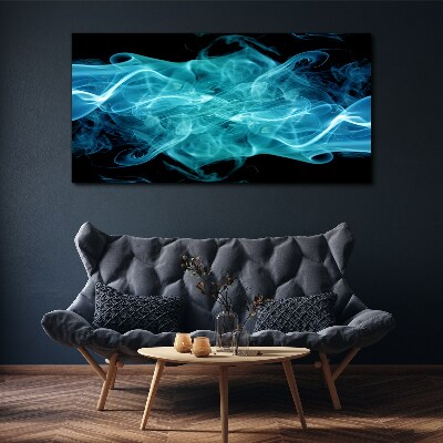 A wave of blue smoke Canvas wall art