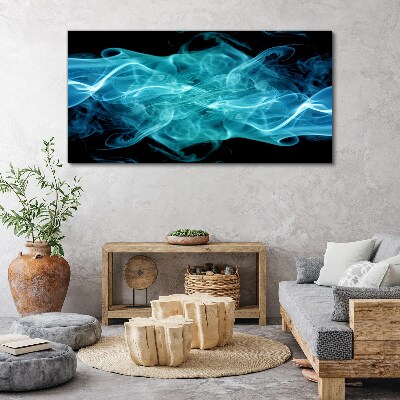 A wave of blue smoke Canvas wall art