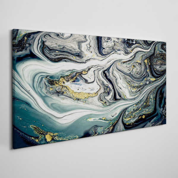 Golden veins in the sea depths Print on canvas