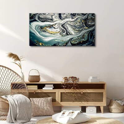 Golden veins in the sea depths Print on canvas