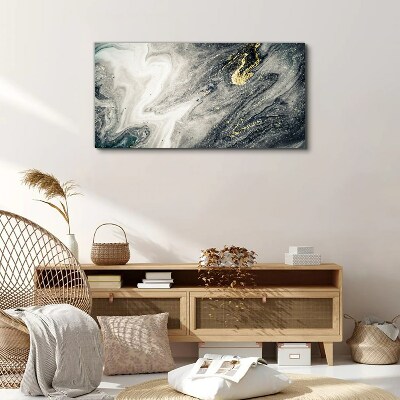 Golden streaks in the sea depths Canvas wall art