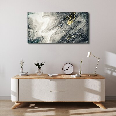 Golden streaks in the sea depths Canvas wall art