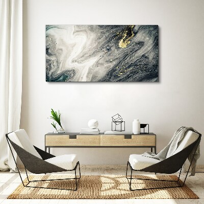 Golden streaks in the sea depths Canvas wall art