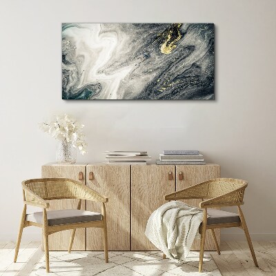 Golden streaks in the sea depths Canvas wall art