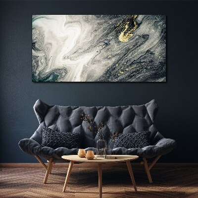 Golden streaks in the sea depths Canvas wall art