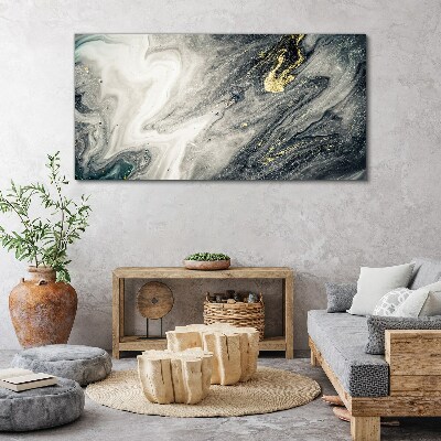 Golden streaks in the sea depths Canvas wall art