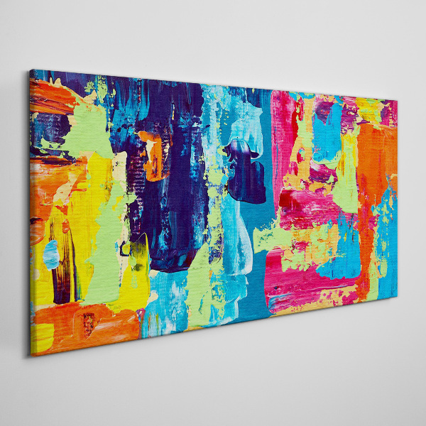 Colorful abstraction on glass Print on canvas