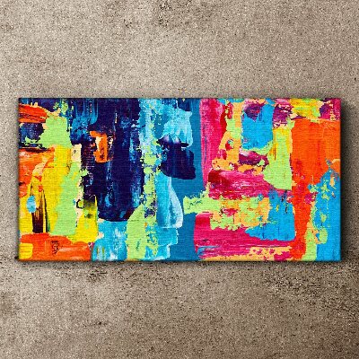 Colorful abstraction on glass Print on canvas