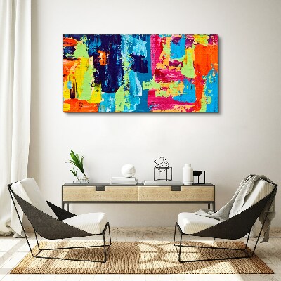 Colorful abstraction on glass Print on canvas