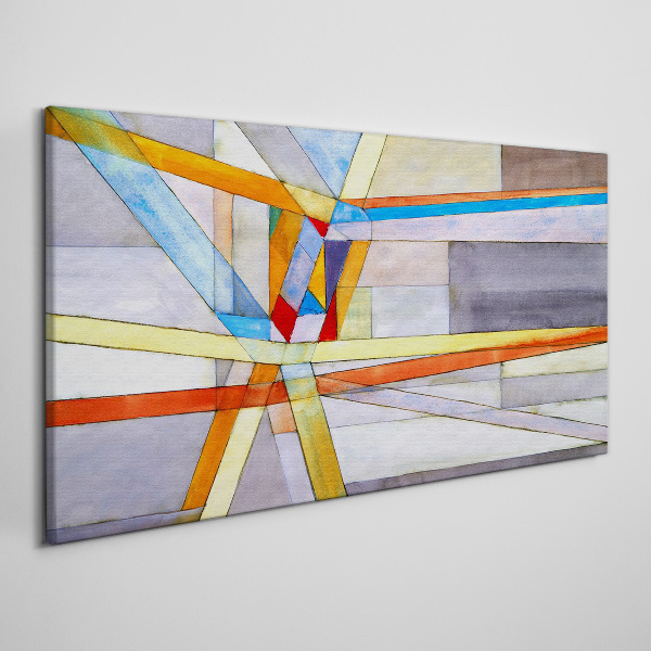 Geometry of colored lines Print on canvas