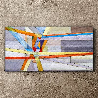 Geometry of colored lines Print on canvas