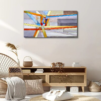 Geometry of colored lines Print on canvas