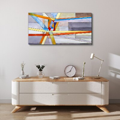 Geometry of colored lines Print on canvas