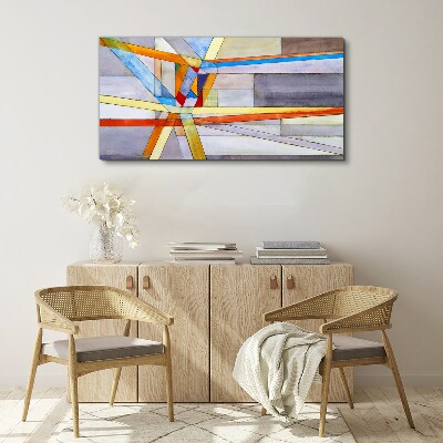 Geometry of colored lines Print on canvas