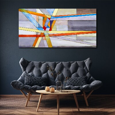 Geometry of colored lines Print on canvas