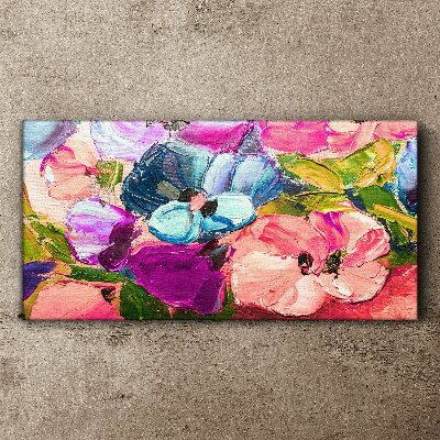 A floral riot of colors Print on canvas